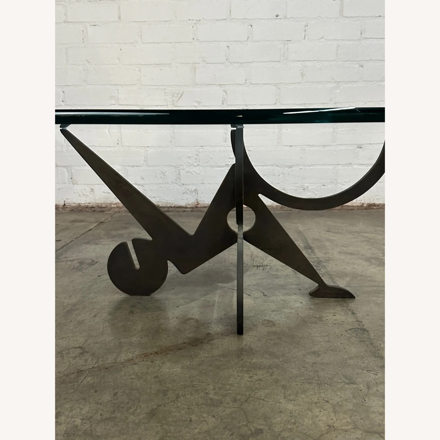 Vintage Glass Pucci De Rossi signed coffee table - image-3