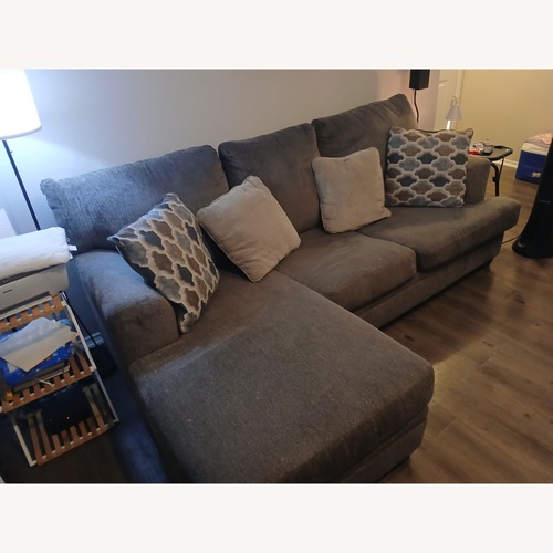 Used Ashley Furniture Dark Gray Fabric Chaise Lounge for sale on AptDeco