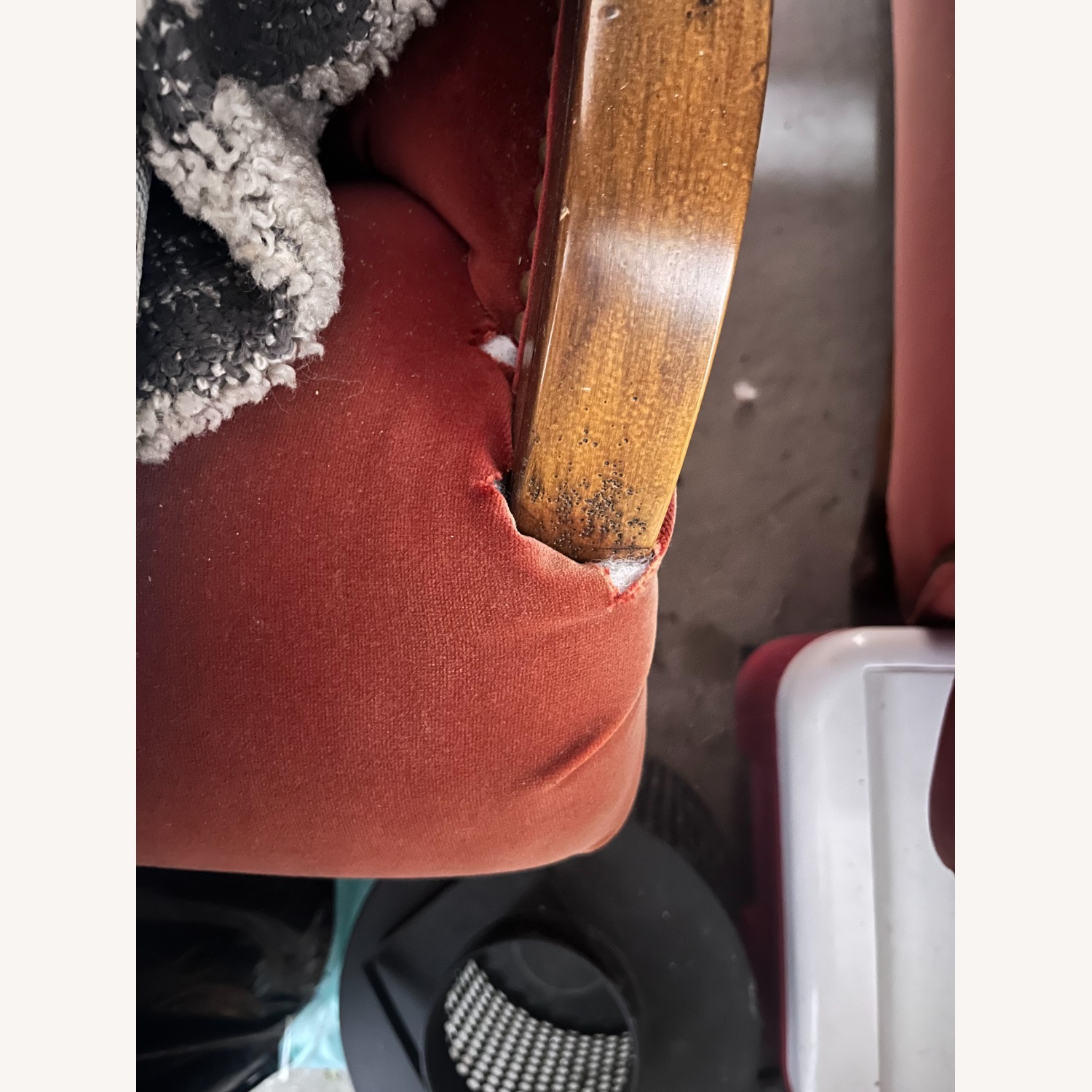 Red Velvet 3+ Seater Sofa - image-8