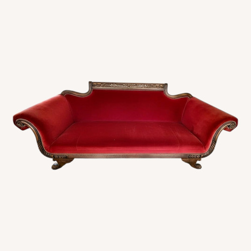 Used Red Velvet 3+ Seater Sofa for sale on AptDeco