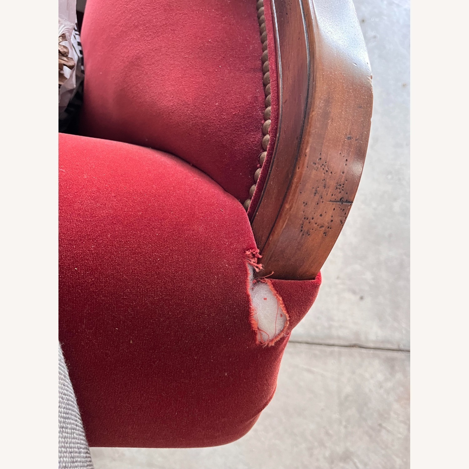 Red Velvet 3+ Seater Sofa - image-2