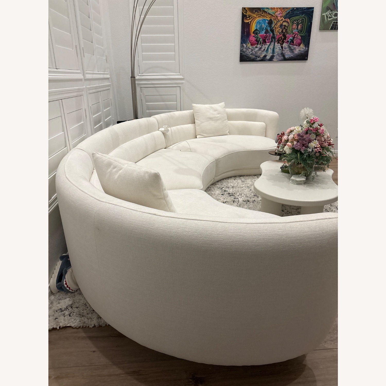 Formosa White Fabric 3+ Piece Sectional - image-3