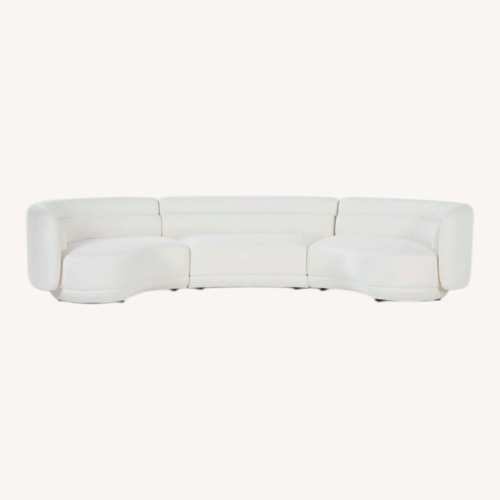 Used Formosa White Fabric 3+ Piece Sectional for sale on AptDeco