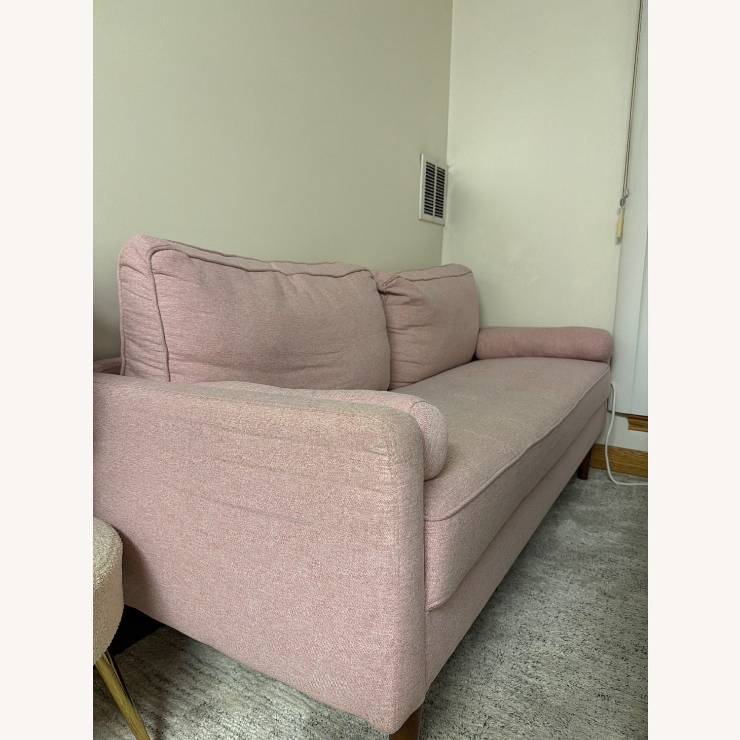 Amazon Koorlian Pink Fabric Loveseat - image-3