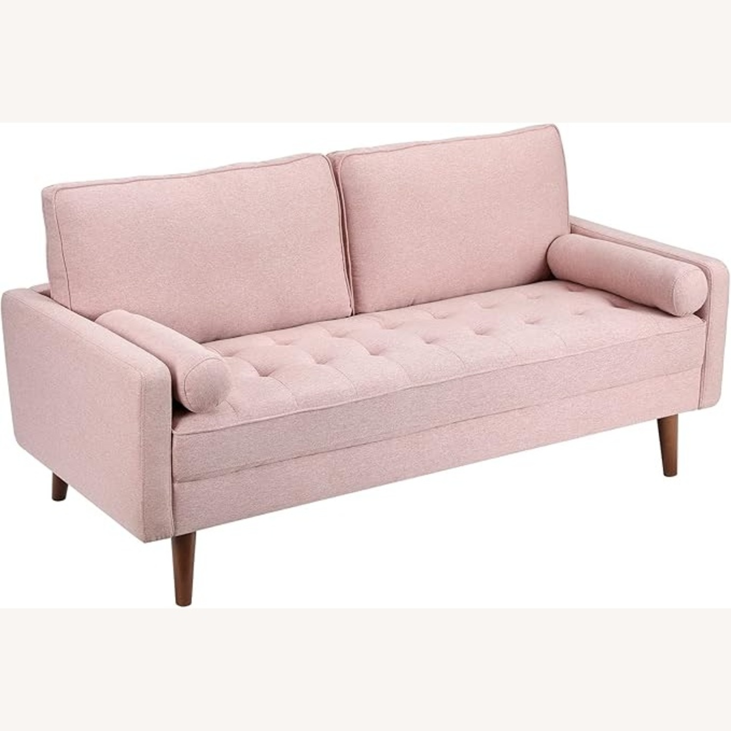 Amazon Koorlian Pink Fabric Loveseat - image-7