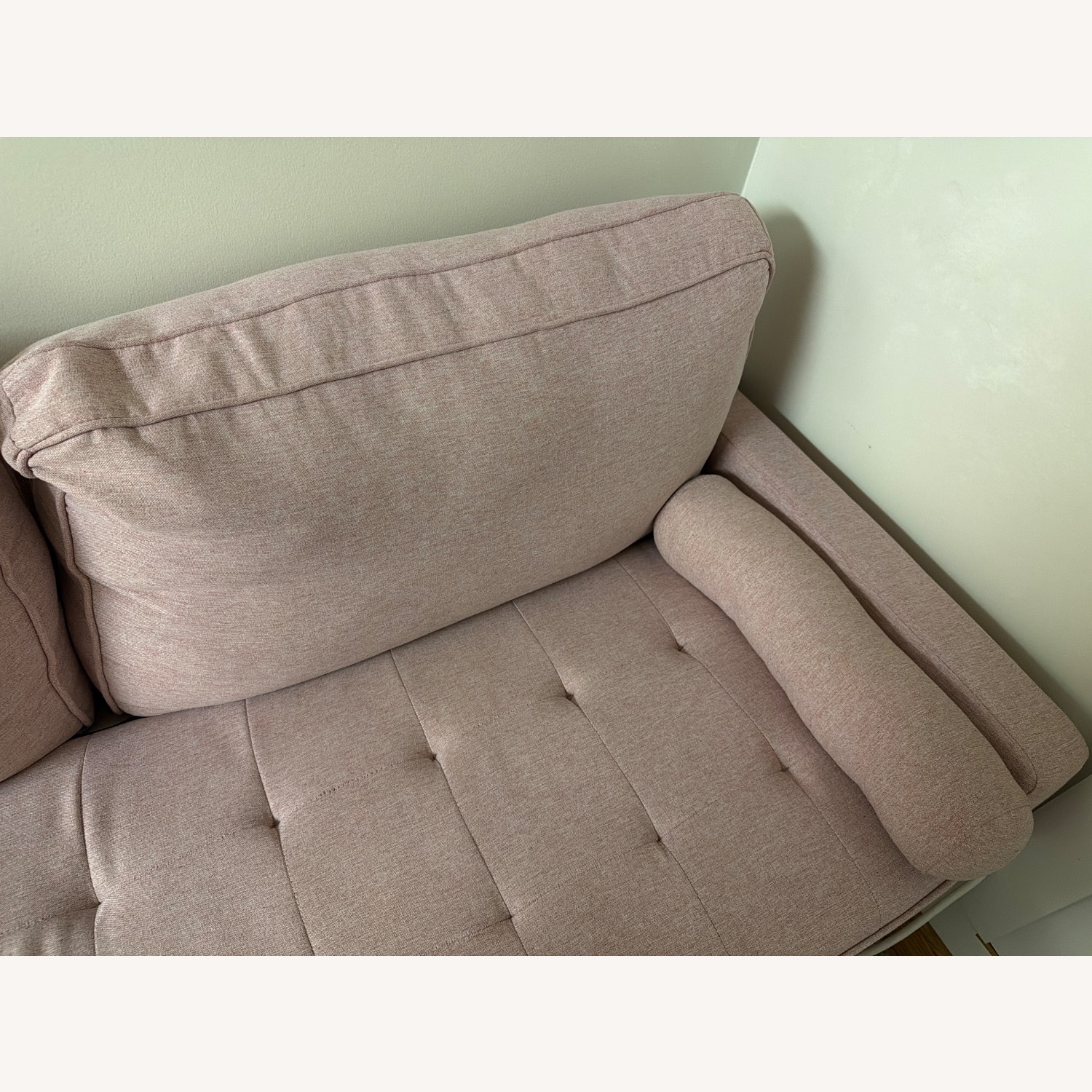 Amazon Koorlian Pink Fabric Loveseat - image-5