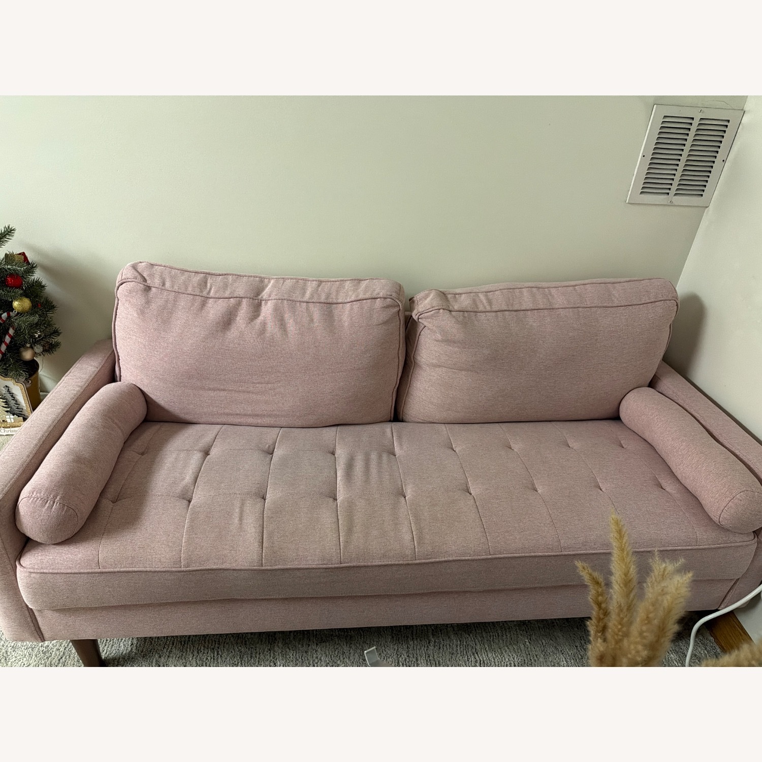 Amazon Koorlian Pink Fabric Loveseat - image-2
