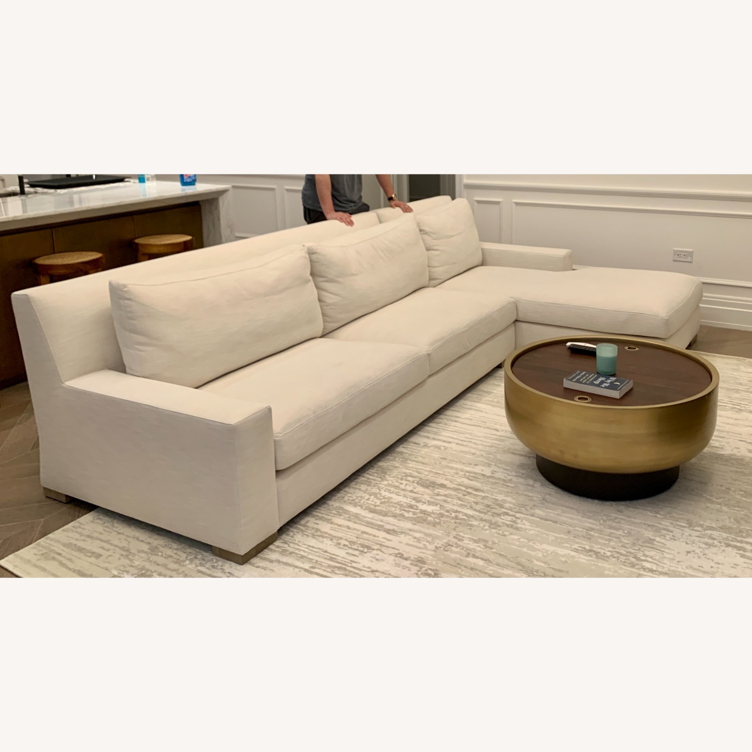 Restoration Hardware Parisian Track Arm Sofa with Chaise - image-2