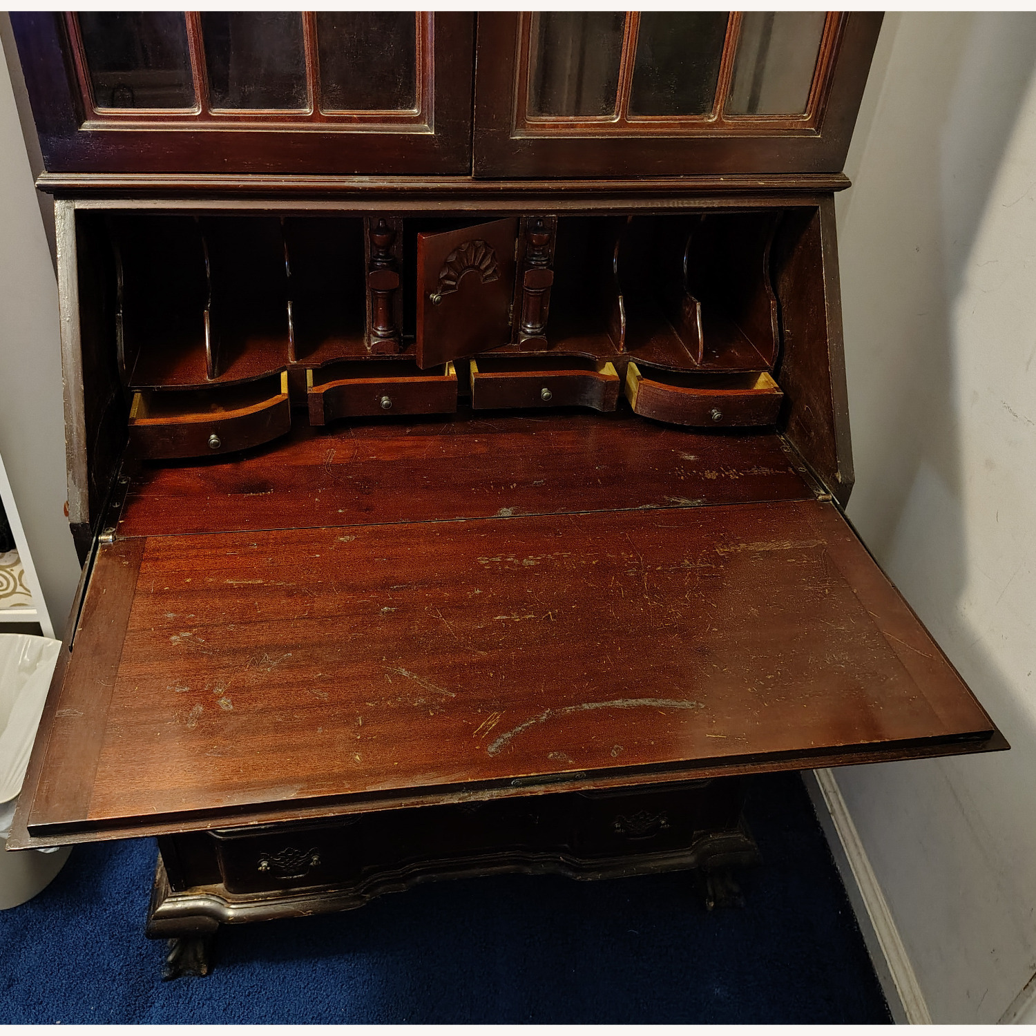 Vintage/Antique Dark Brown Wood Chest - image-3