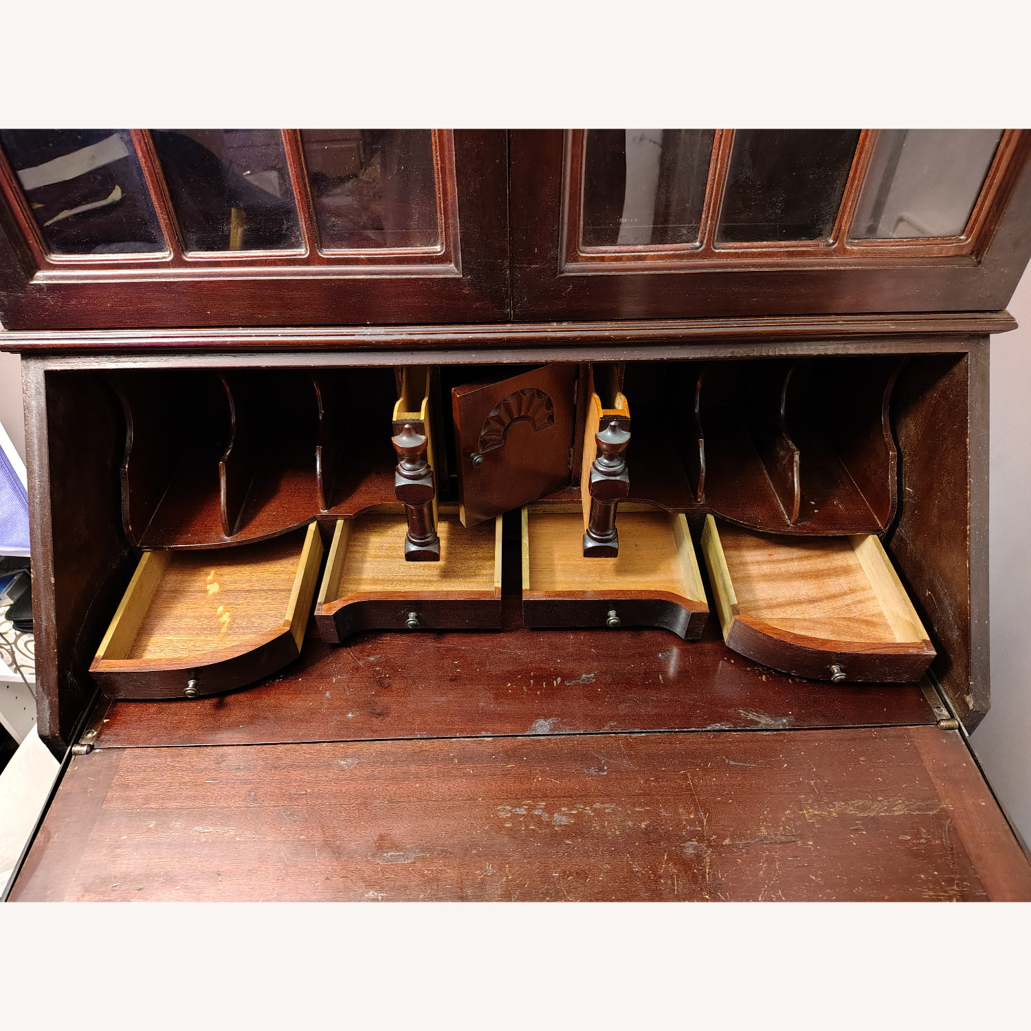 Vintage/Antique Dark Brown Wood Chest - image-4