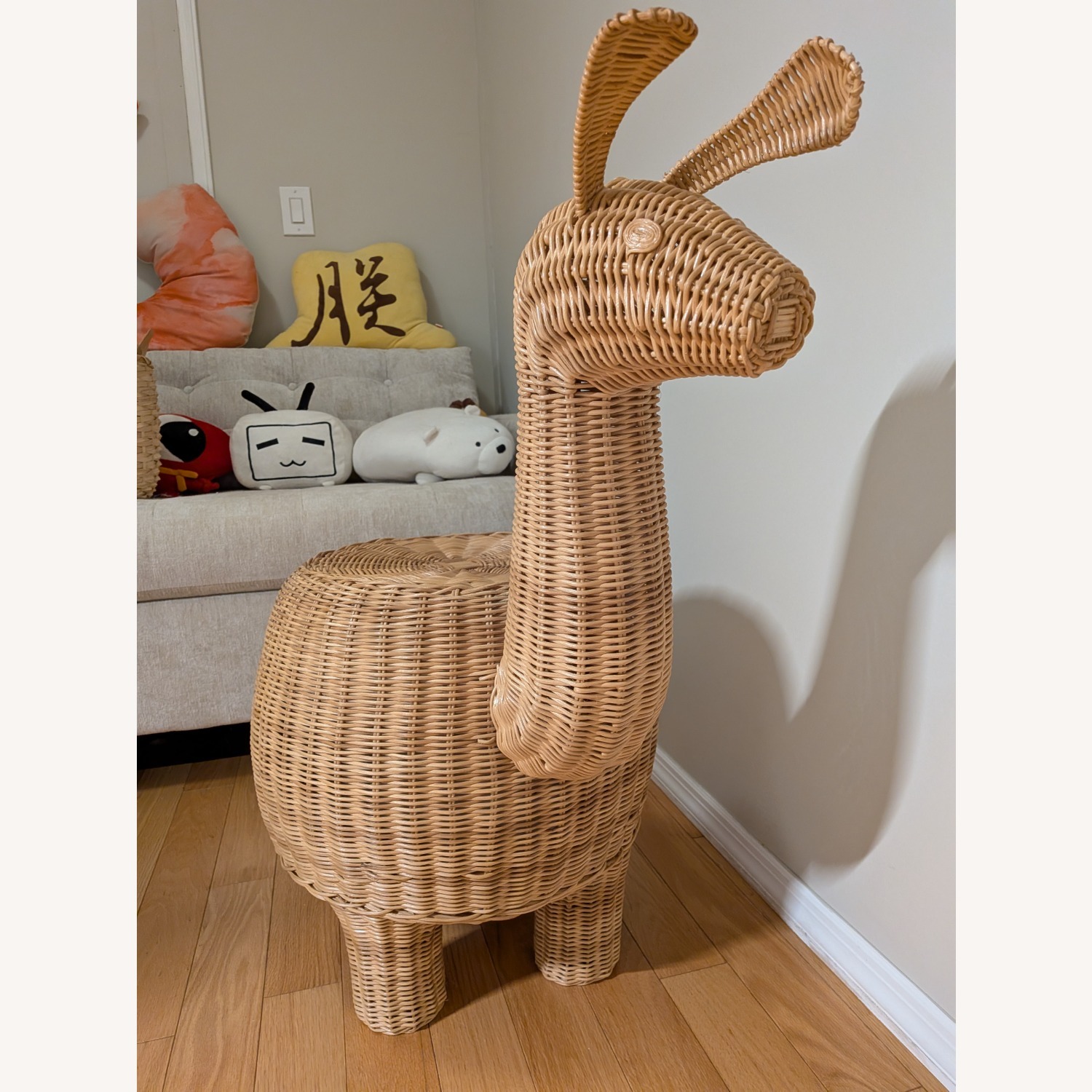 Llama Rattan Side Table - image-3