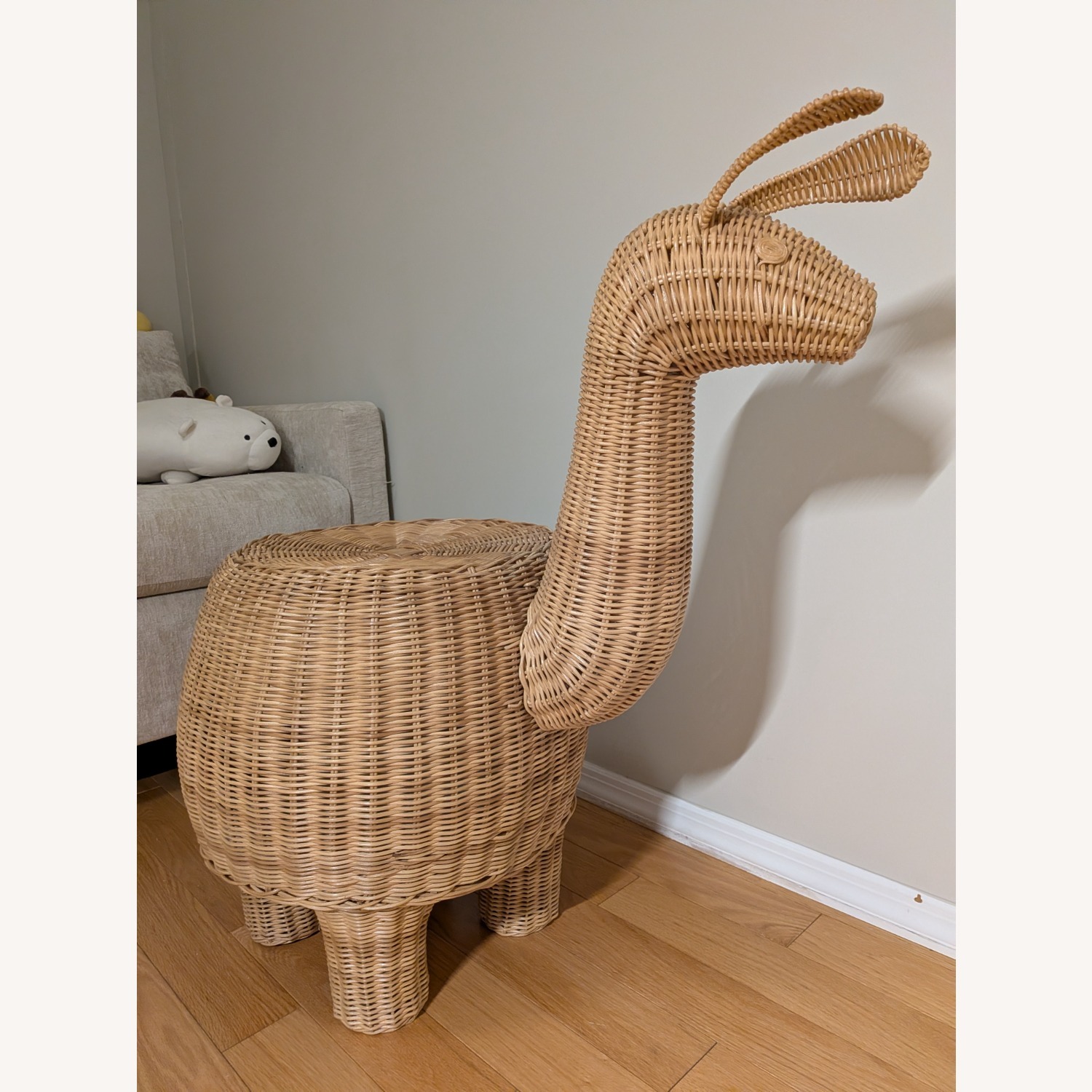 Llama Rattan Side Table - image-1