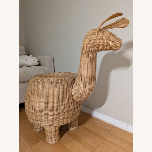 Used Llama Rattan Side Table for sale on AptDeco