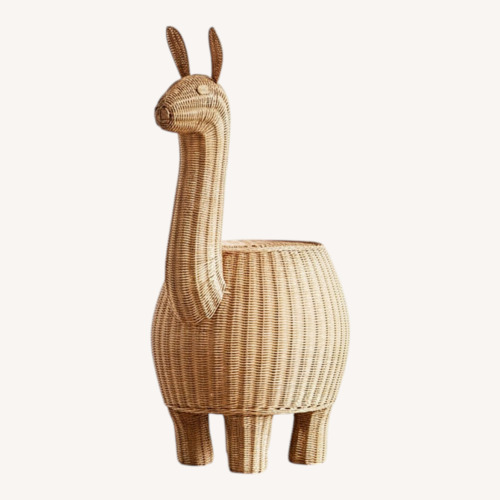 Used Llama Rattan Side Table for sale on AptDeco