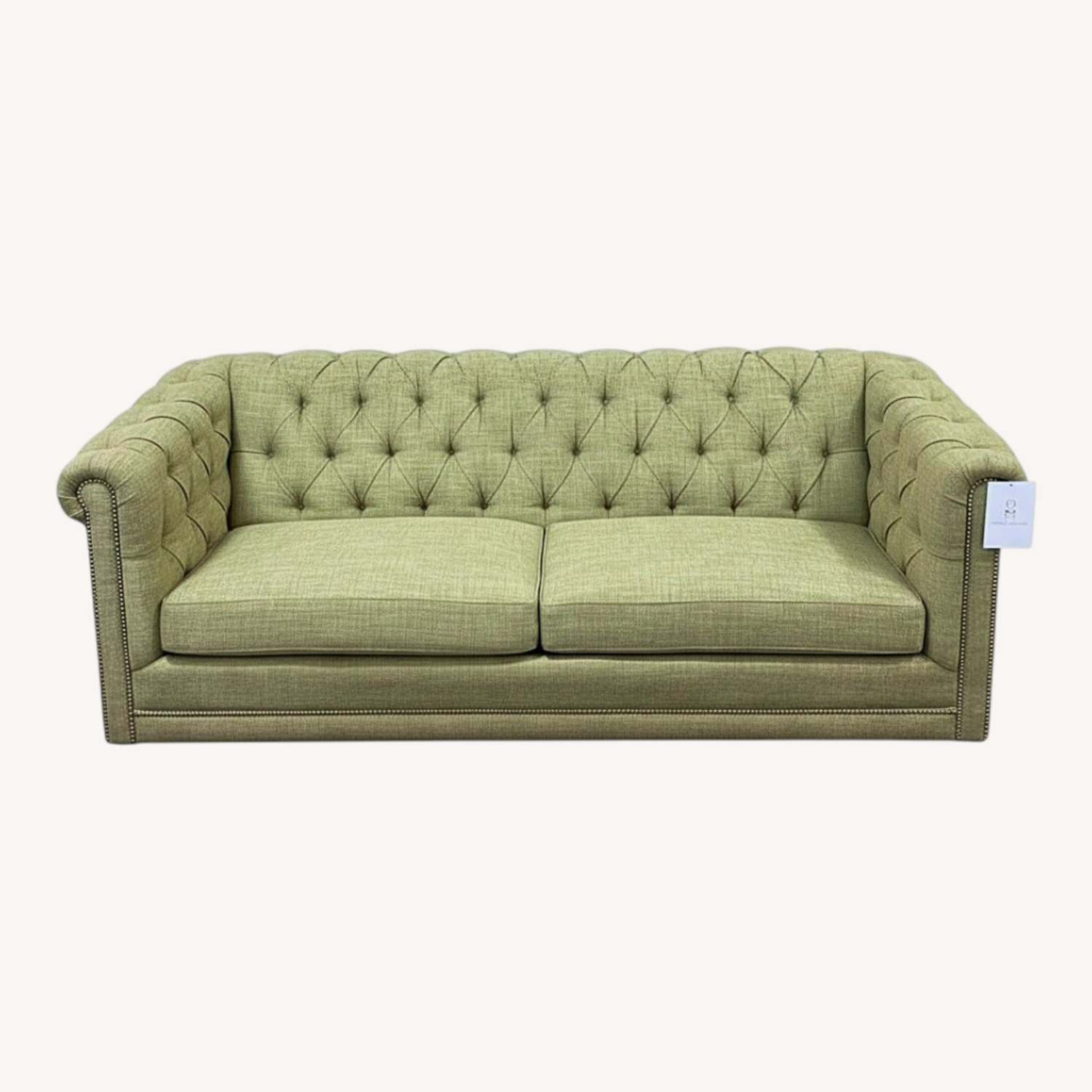 Arhaus Tufted Chesterfield Rollarm Sleeper Sofa - image-0