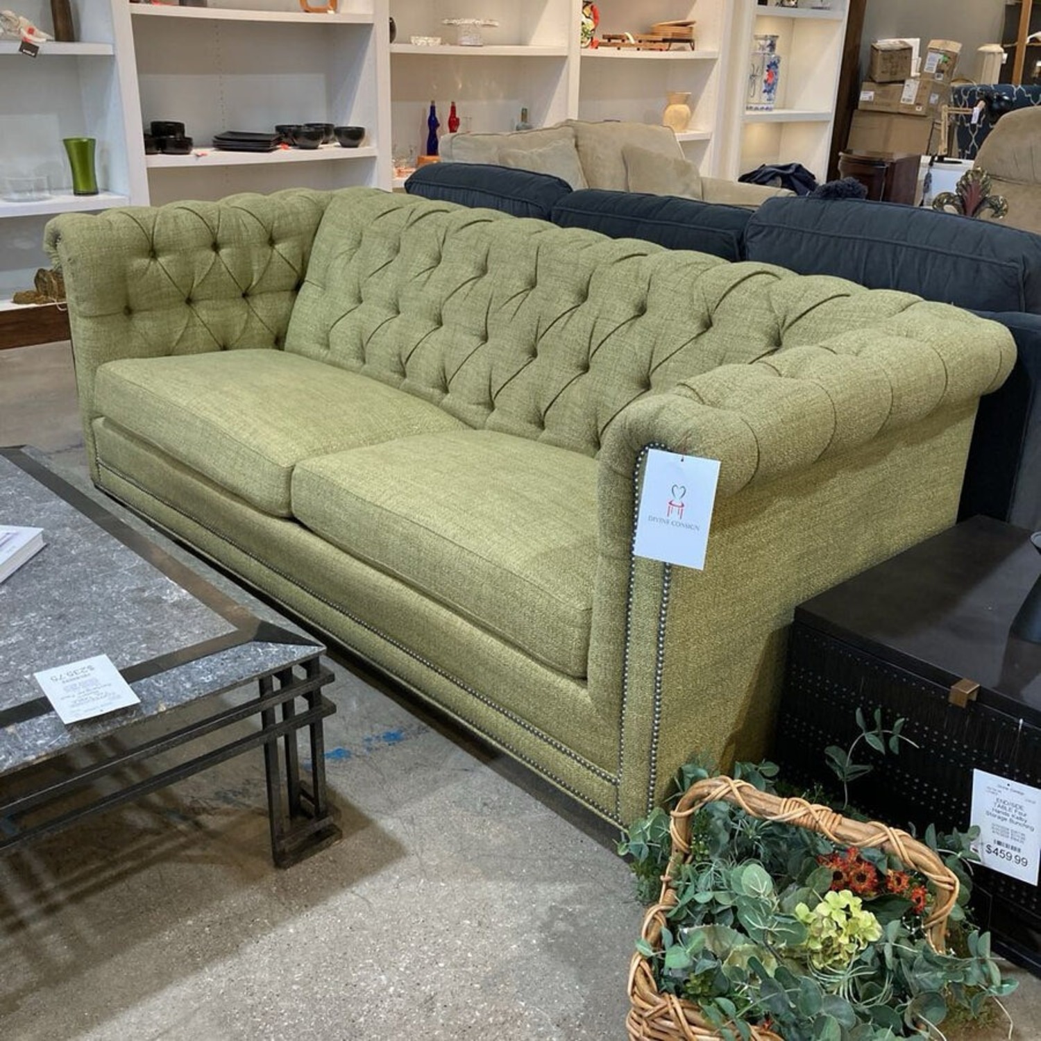 Arhaus Tufted Chesterfield Rollarm Sleeper Sofa - image-2