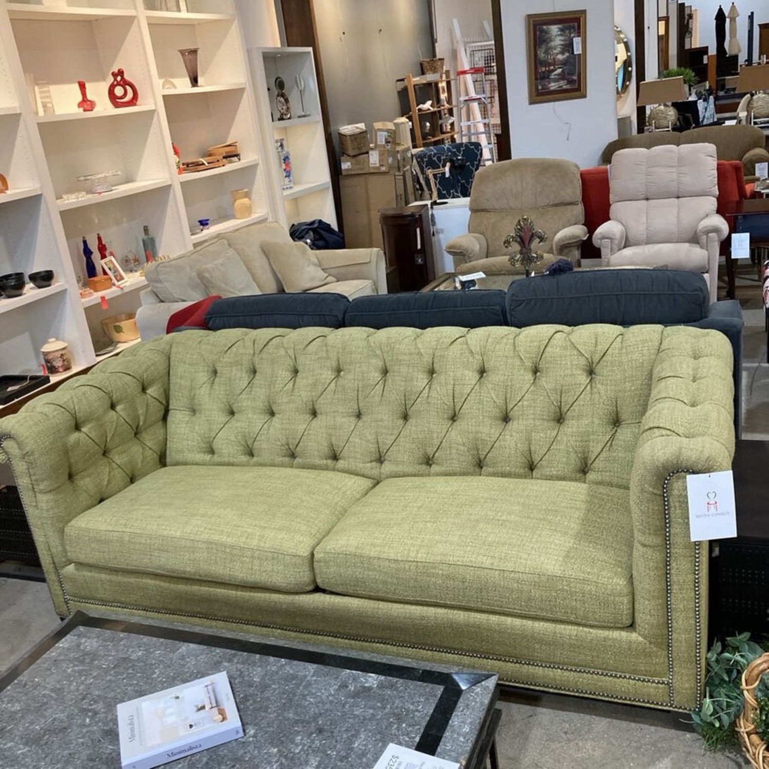 Arhaus Tufted Chesterfield Rollarm Sleeper Sofa - image-3