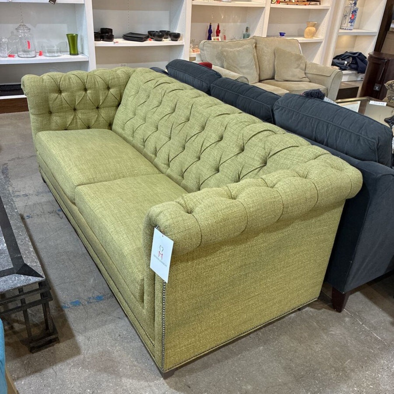 Arhaus Tufted Chesterfield Rollarm Sleeper Sofa - image-5