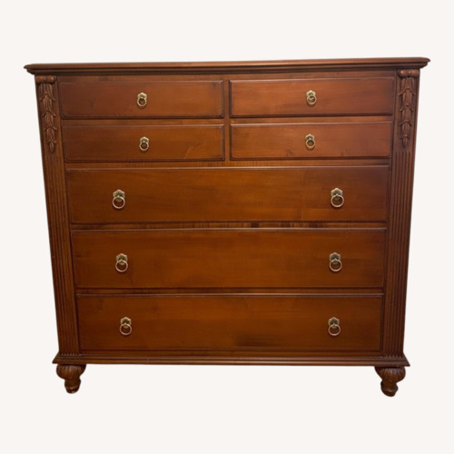 Used Ethan Allen Dark Brown Wood Dresser for sale on AptDeco