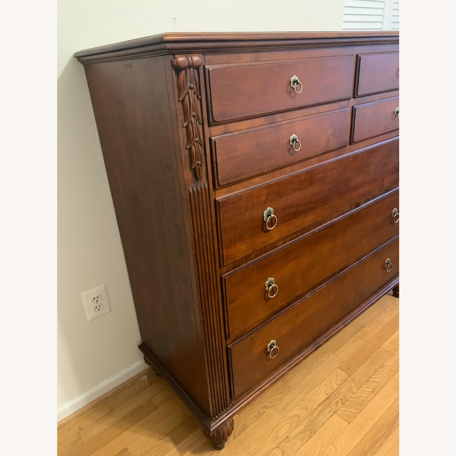 Ethan Allen Dark Brown Wood Dresser - image-2