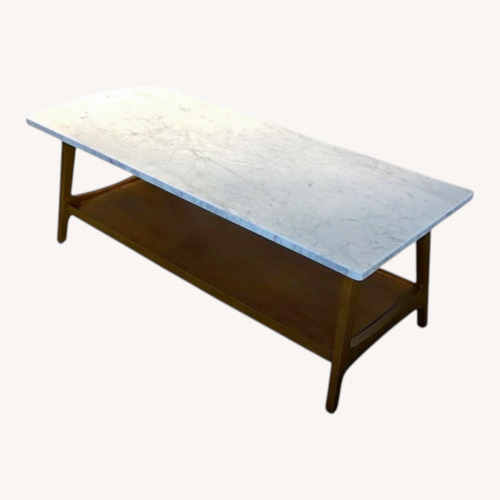 Used West Elm Reeve Marble Top Coffee Table for sale on AptDeco