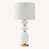 West Elm Lilah Table Lamp, Large, White Linen