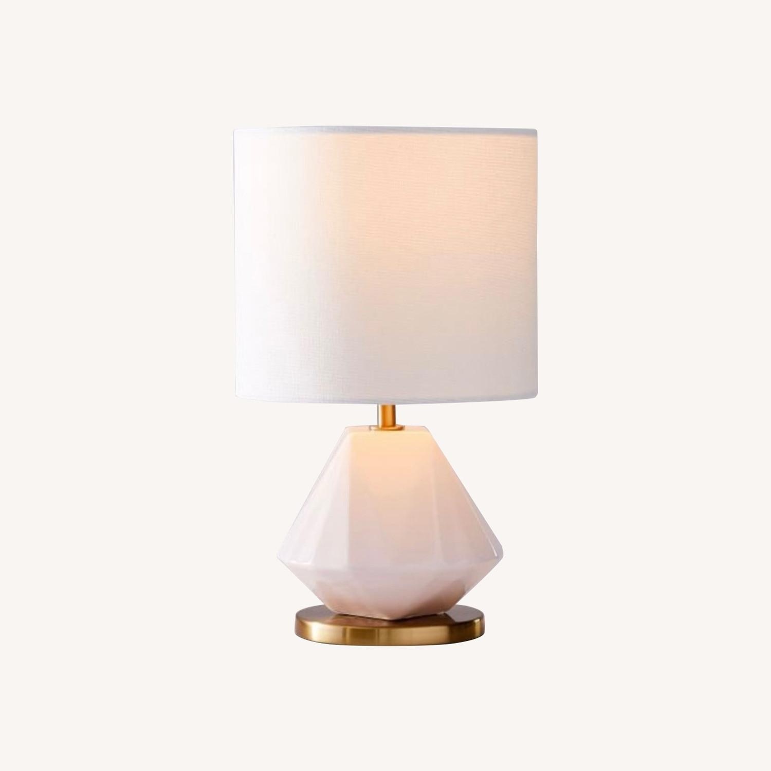 West Elm Faceted Porcelain Table Lamp - image-5