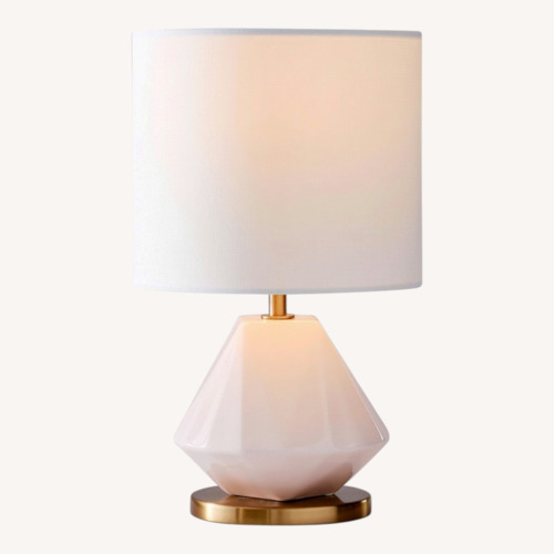 Used West Elm Faceted Porcelain Table Lamp for sale on AptDeco
