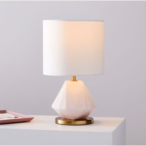 Used West Elm Faceted Porcelain Table Lamp for sale on AptDeco