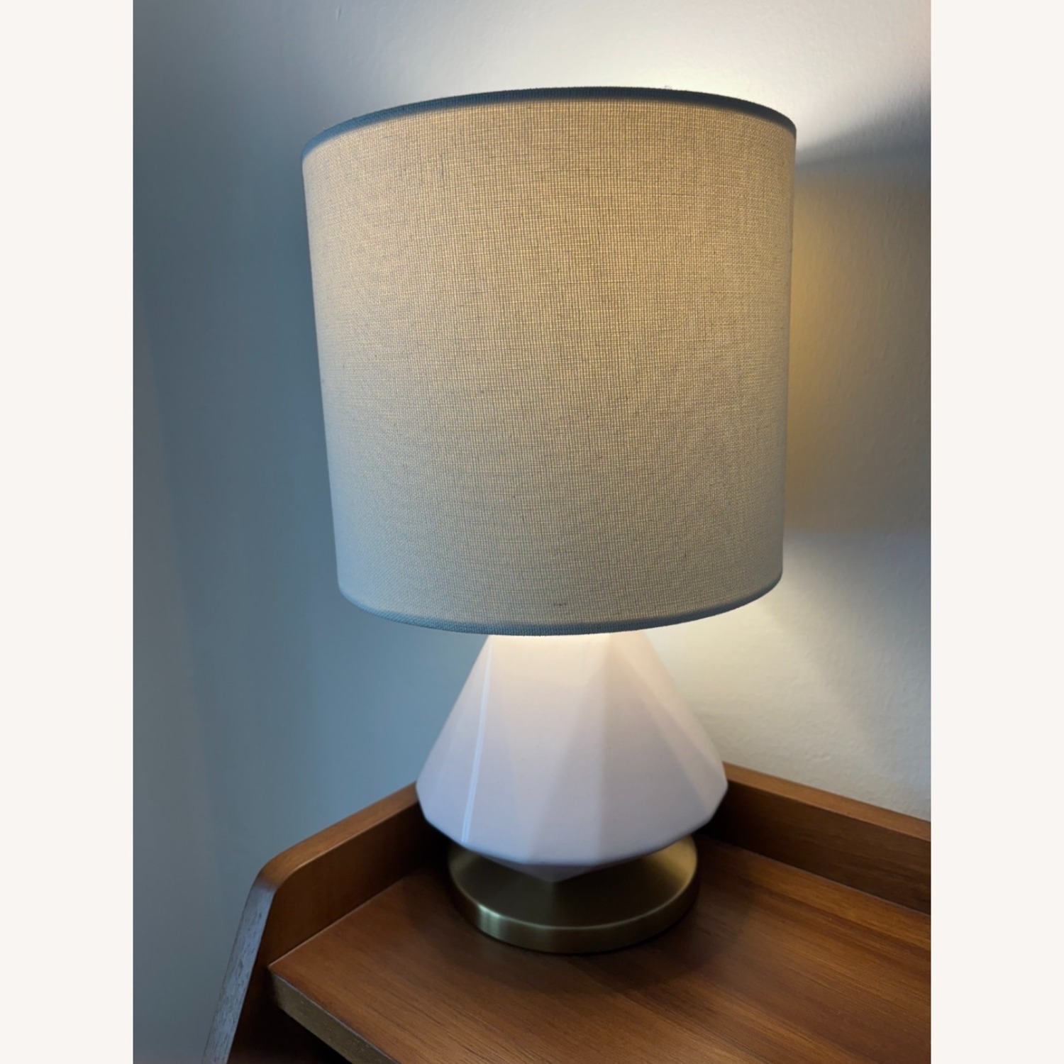 West Elm Faceted Porcelain Table Lamp - image-3