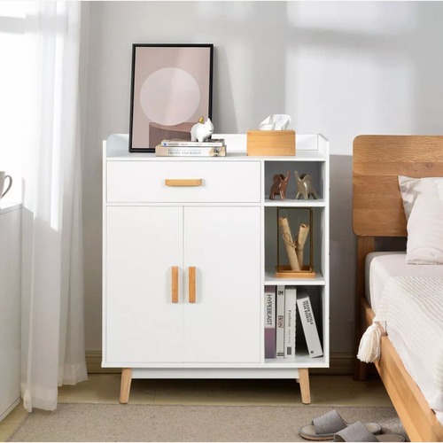 Used White Floor Storage Cabinet Free Standing Chest for sale on AptDeco