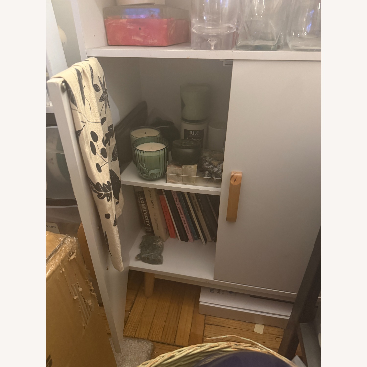 White Floor Storage Cabinet Free Standing Chest - image-4