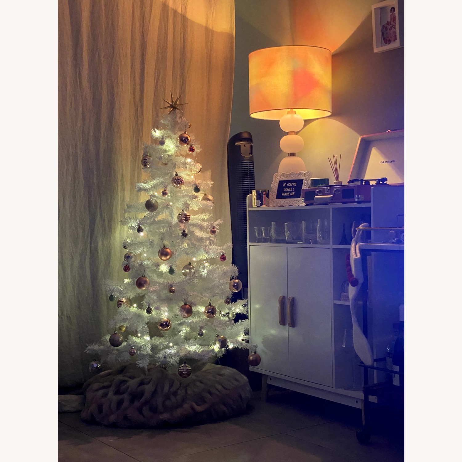 White Floor Storage Cabinet Free Standing Chest - image-5