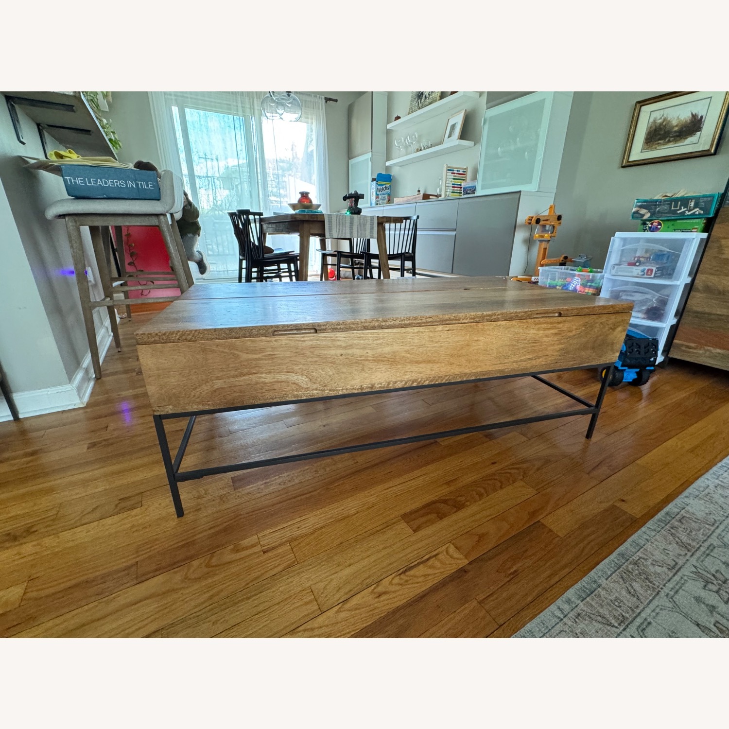 West Elm Industrial Storage Pop Up Table  - image-1