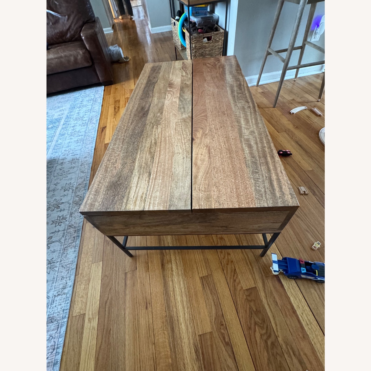 West Elm Industrial Storage Pop Up Table  - image-11