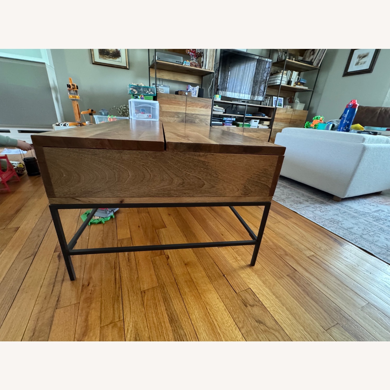 West Elm Industrial Storage Pop Up Table  - image-2