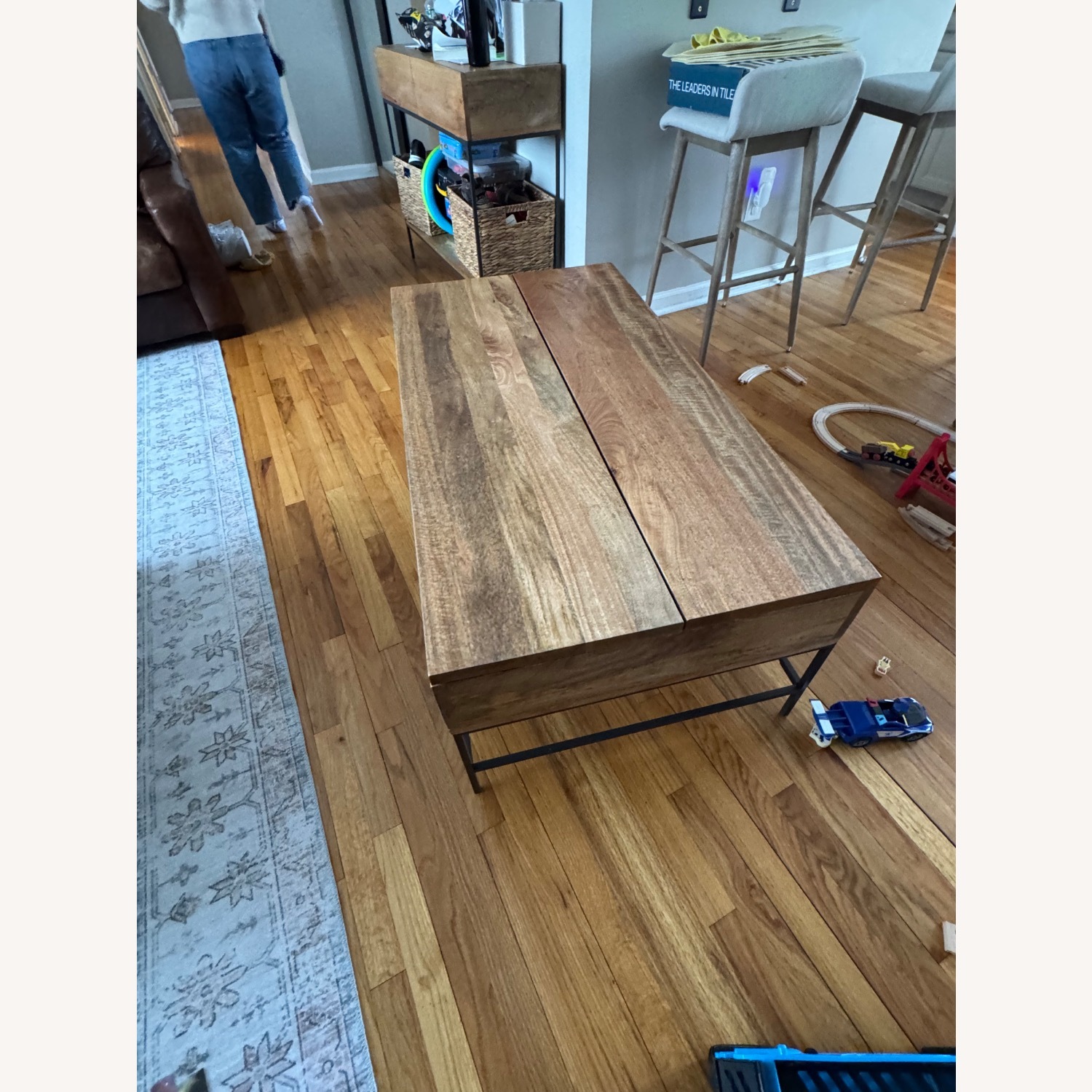 West Elm Industrial Storage Pop Up Table  - image-10