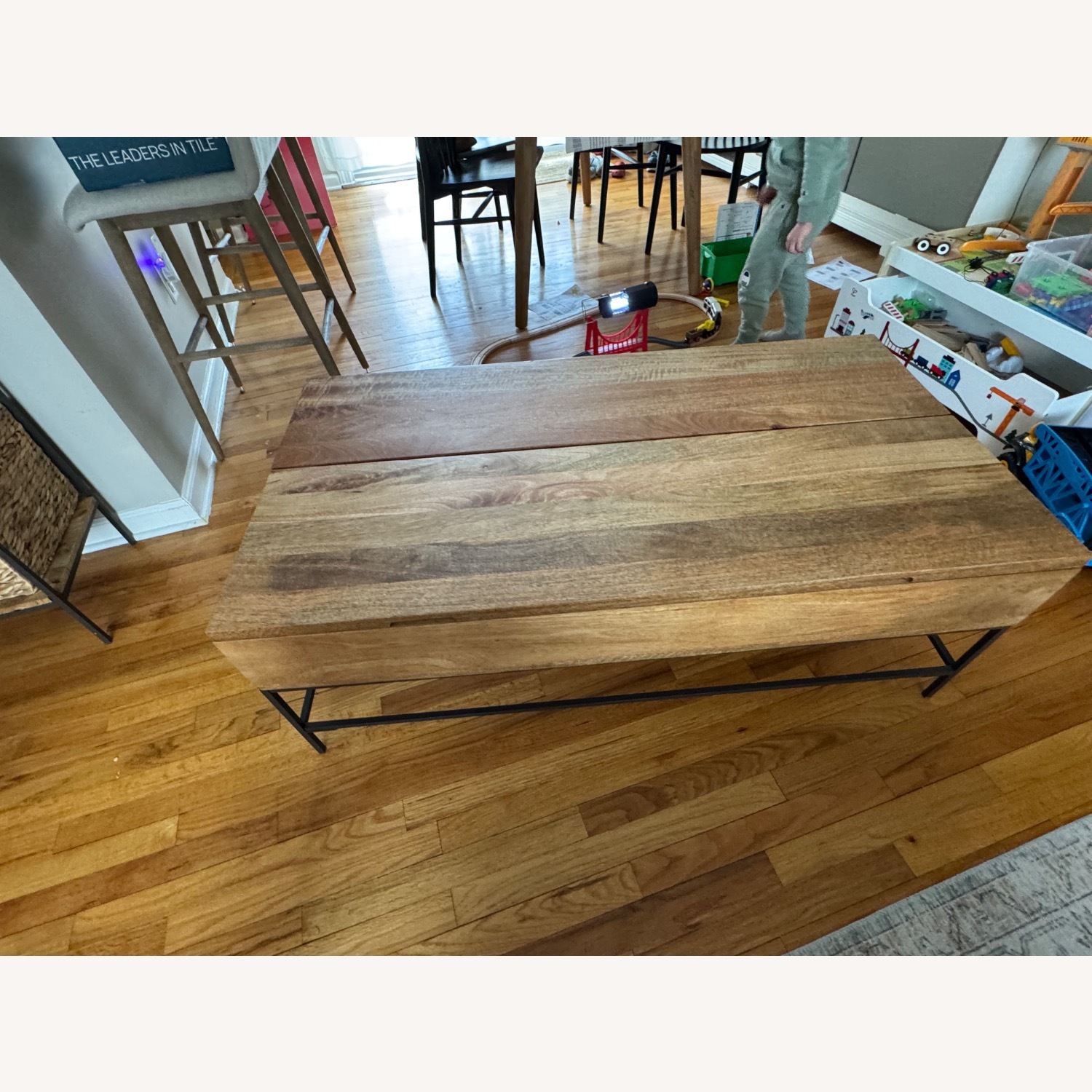 West Elm Industrial Storage Pop Up Table  - image-14