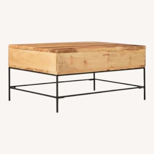 Used West Elm Industrial Storage Pop Up Table  for sale on AptDeco