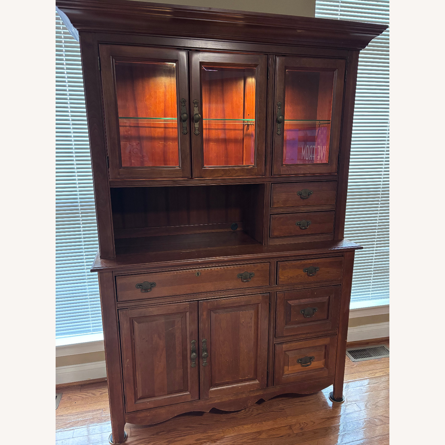 Dark Brown Wood Sideboard - image-2