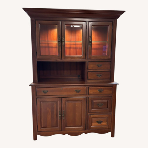 Used Dark Brown Wood Sideboard for sale on AptDeco