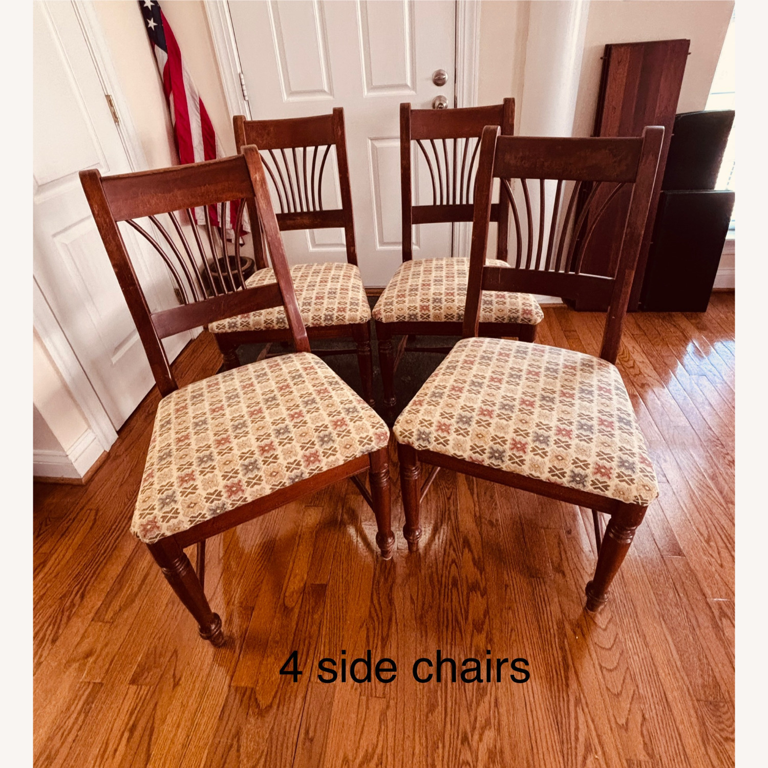 Vintage/Antique Dark Brown Wood Dining Set - image-6