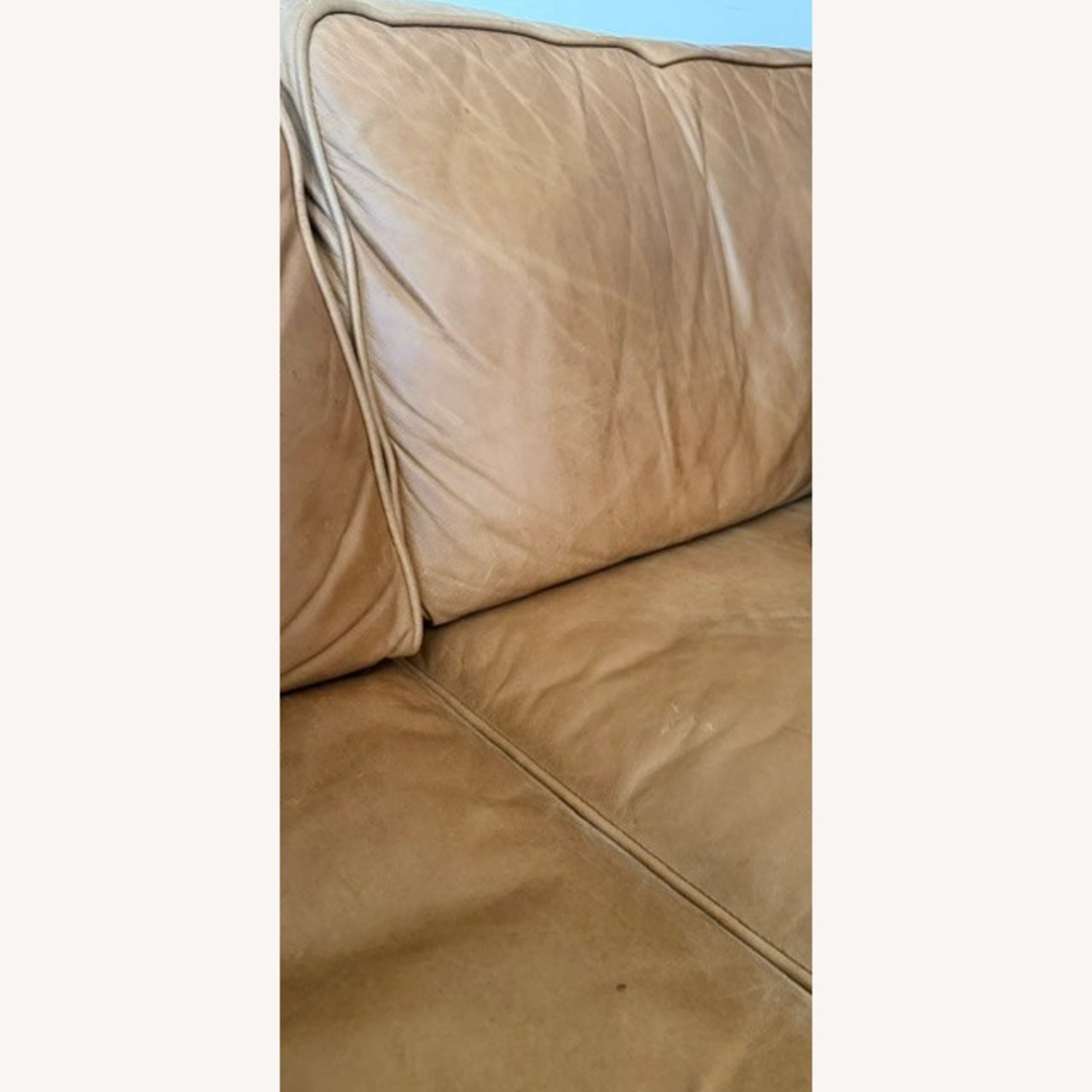 West Elm Zander 90" Sofa in Tan Charme Leather  - image-4