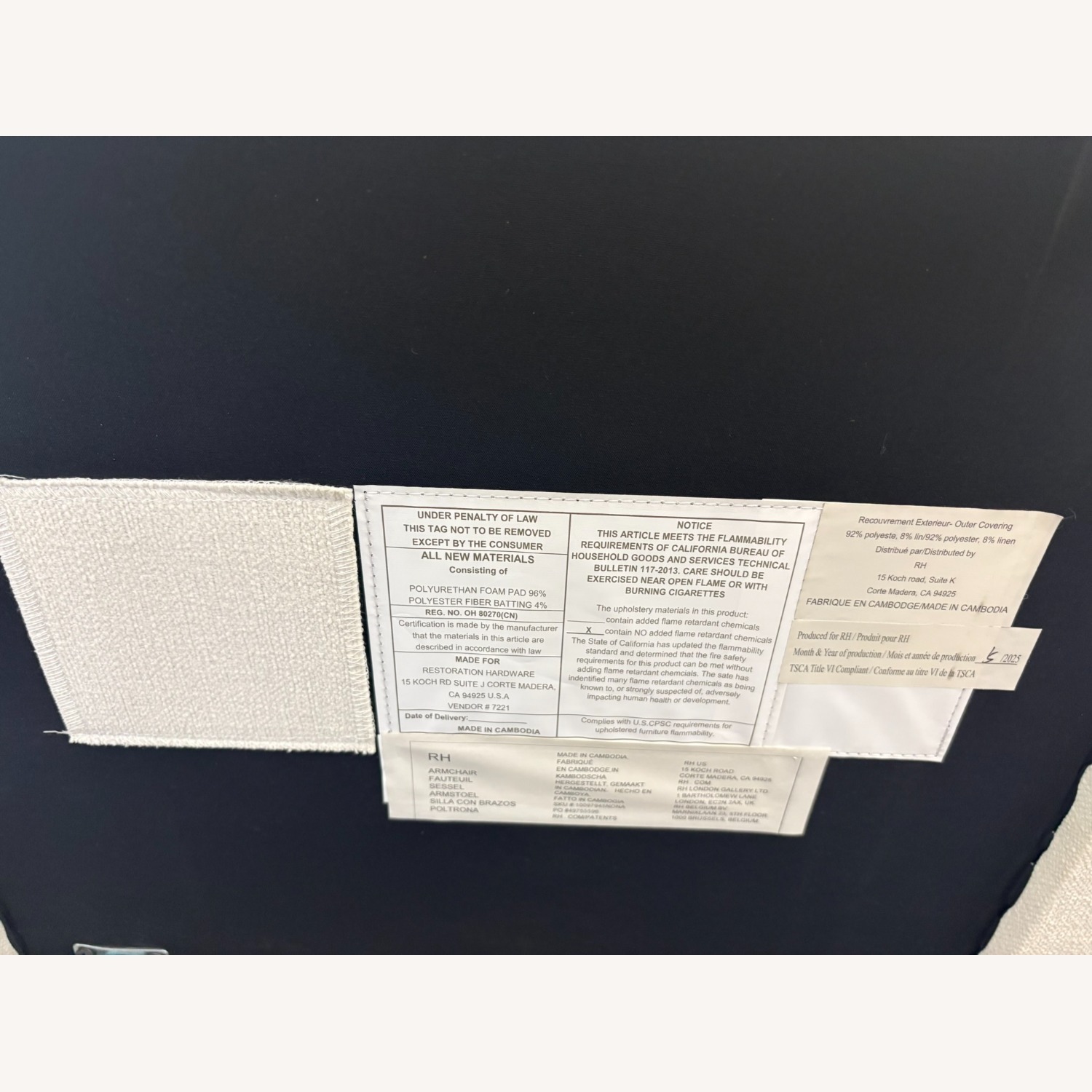 RH Ellison High-Back Fabric Dining Side Chair - image-4