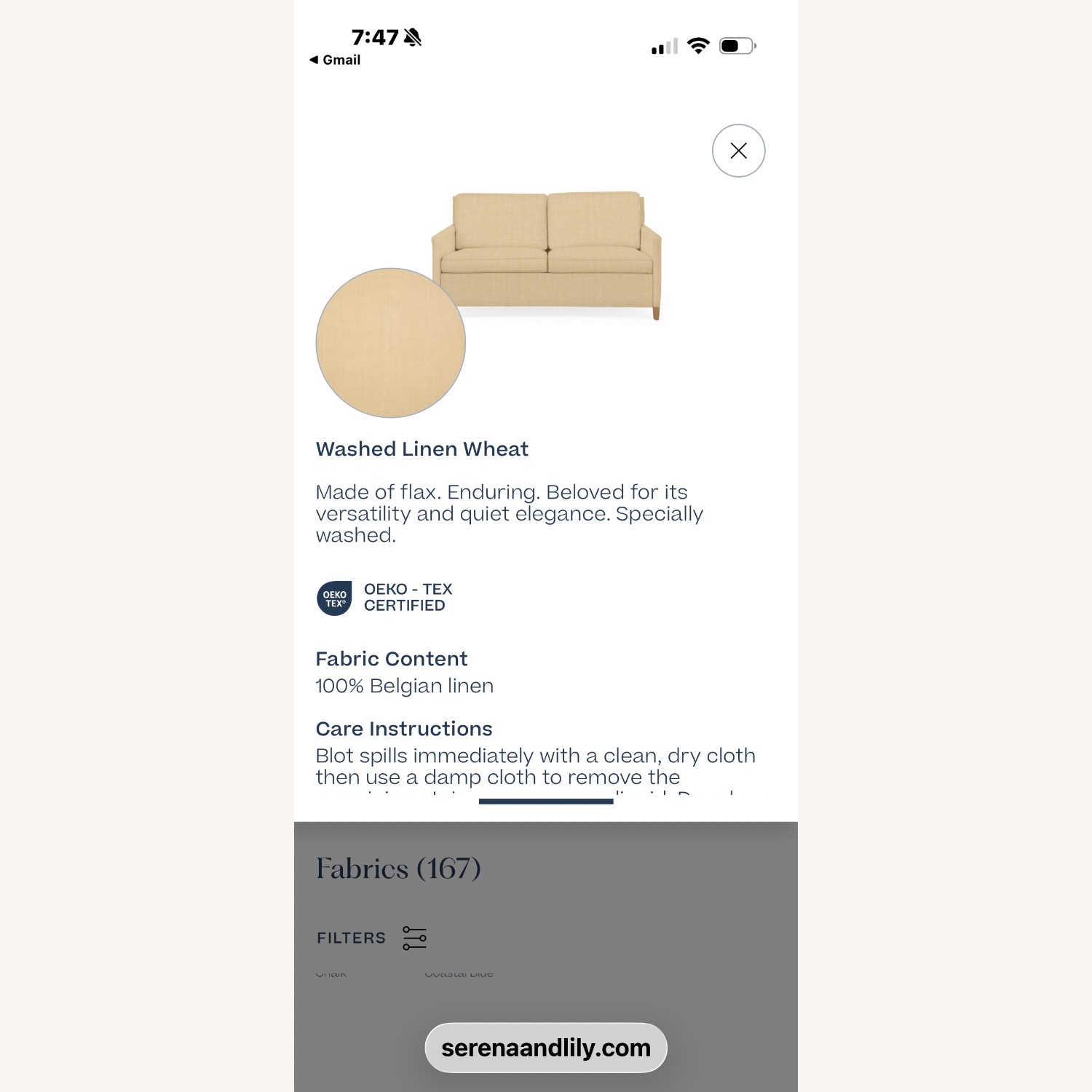 Serena & Lily Spruce Linen Sleeper Sofa - image-4