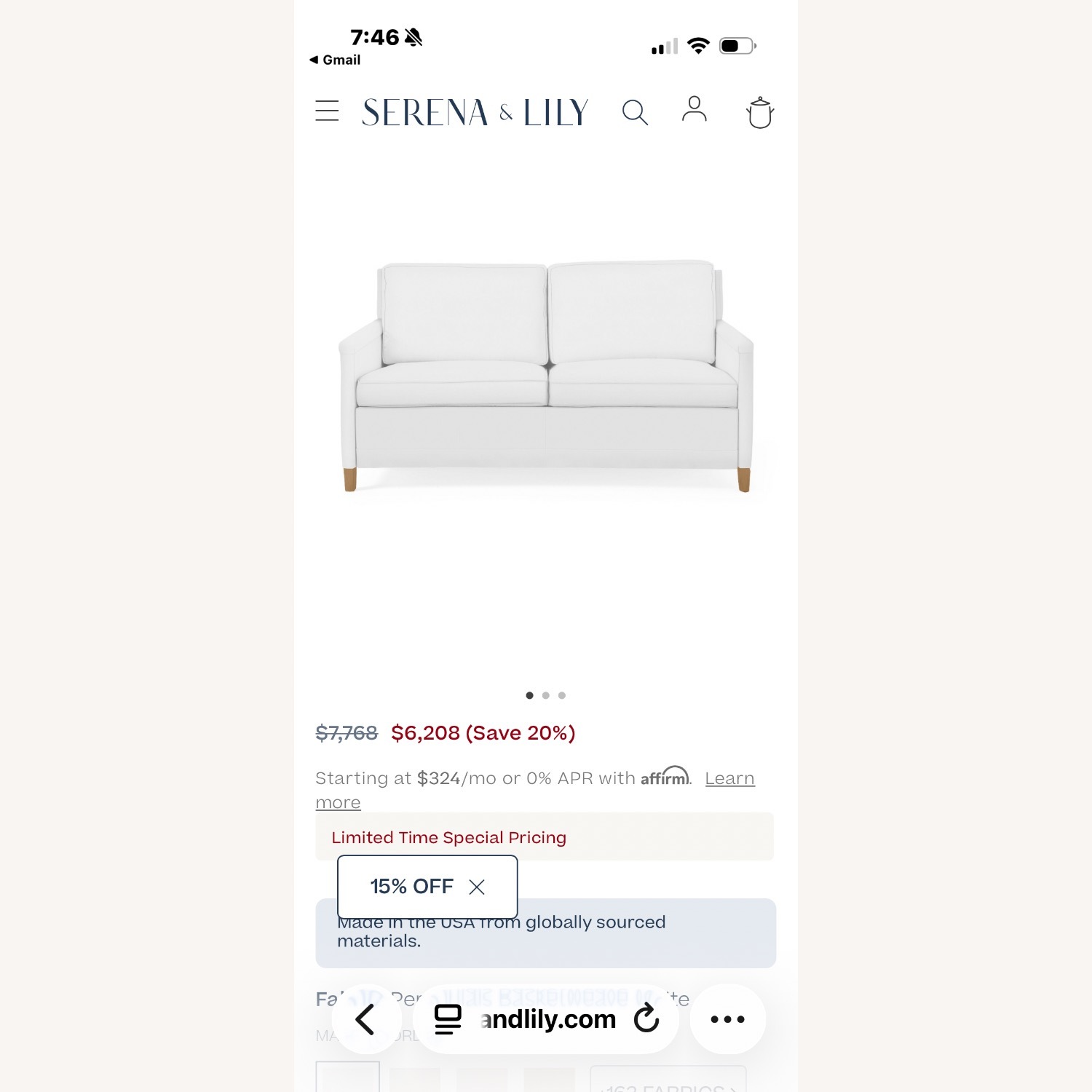 Serena & Lily Spruce Linen Sleeper Sofa - image-6
