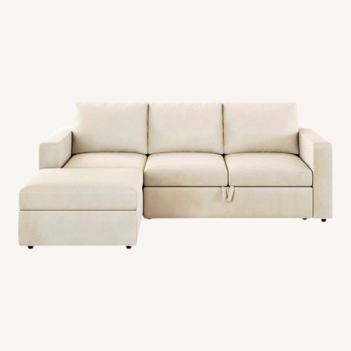 Used Wayfair Natural Rafael L Shaped Sofa Pull Out Sofa Bed  for sale on AptDeco
