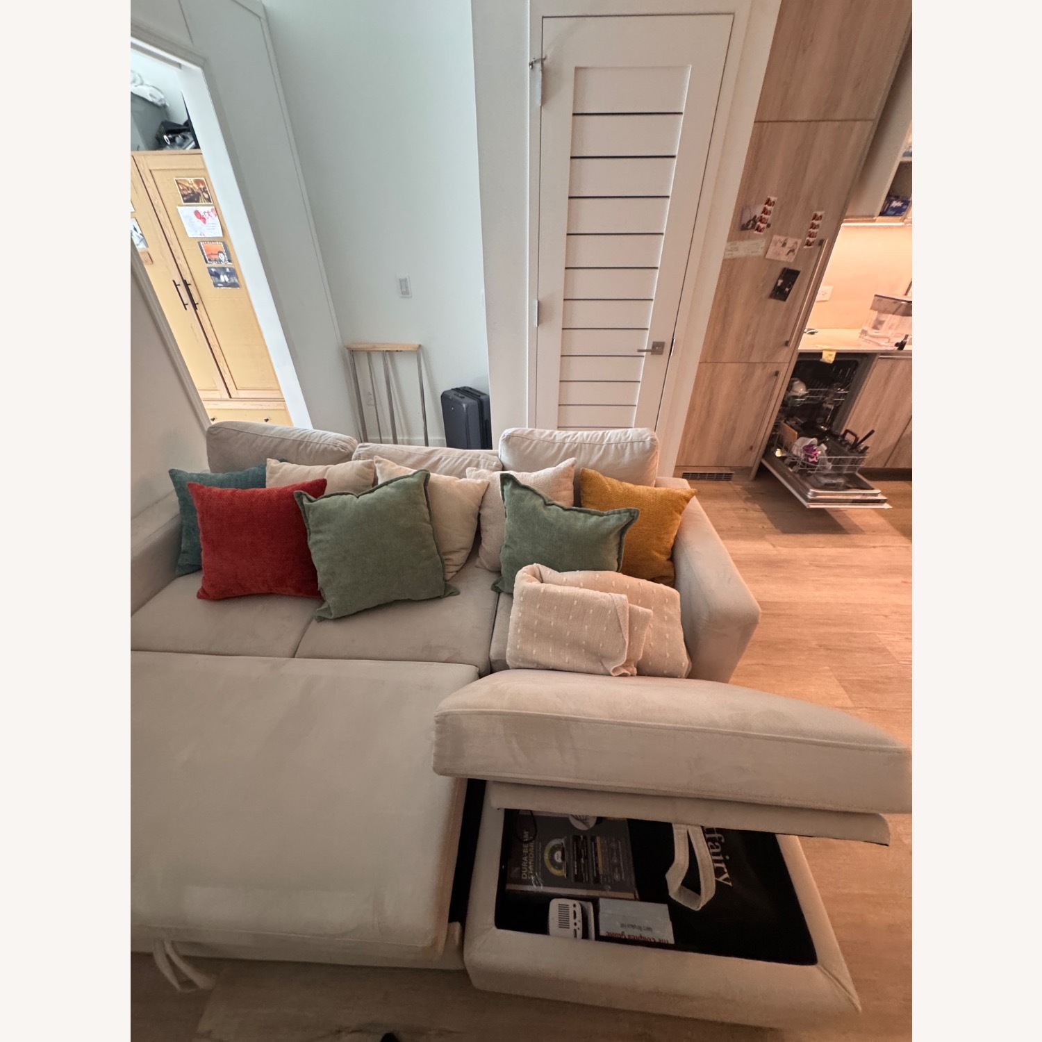 Wayfair Natural Rafael L Shaped Sofa Pull Out Sofa Bed  - image-3