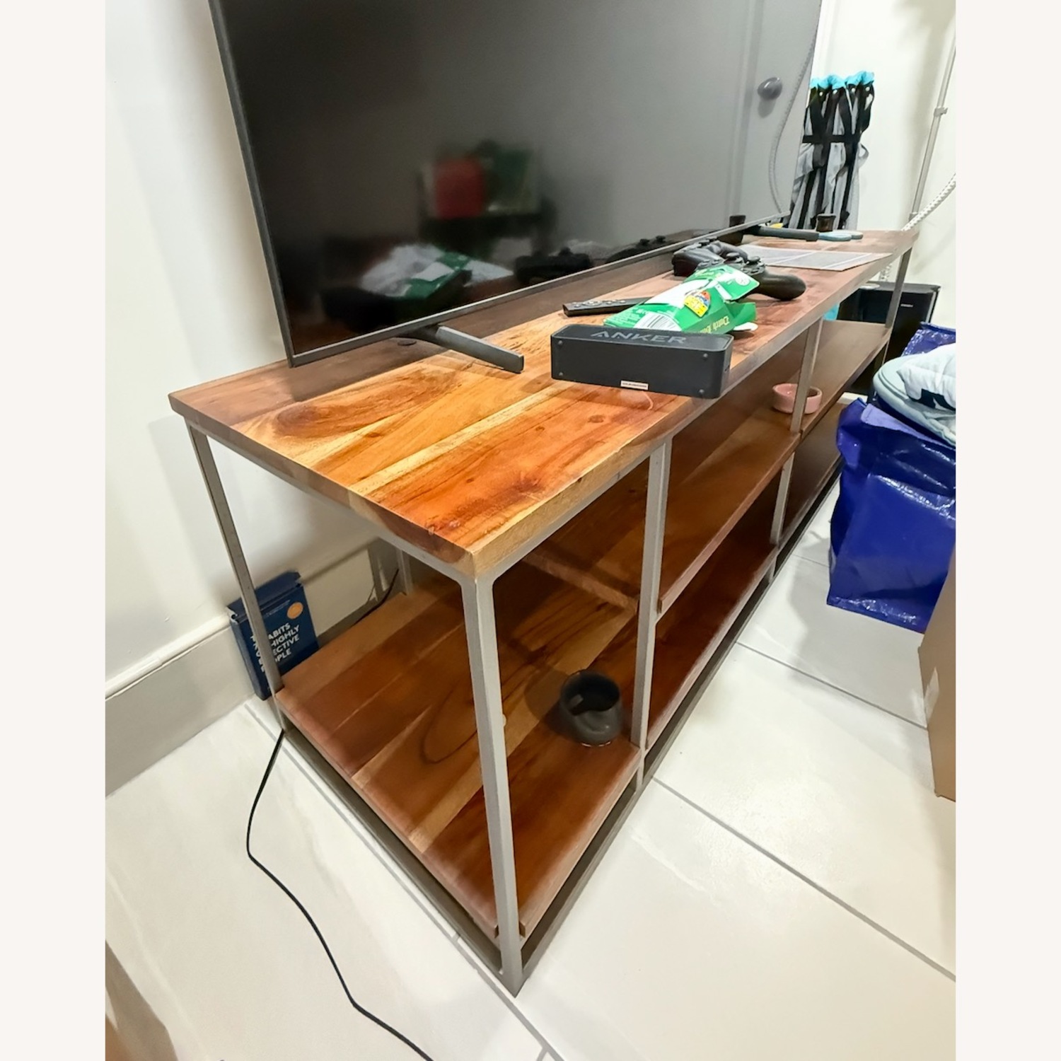 CB2 Framework Dark Brown Wood Credenza - image-2