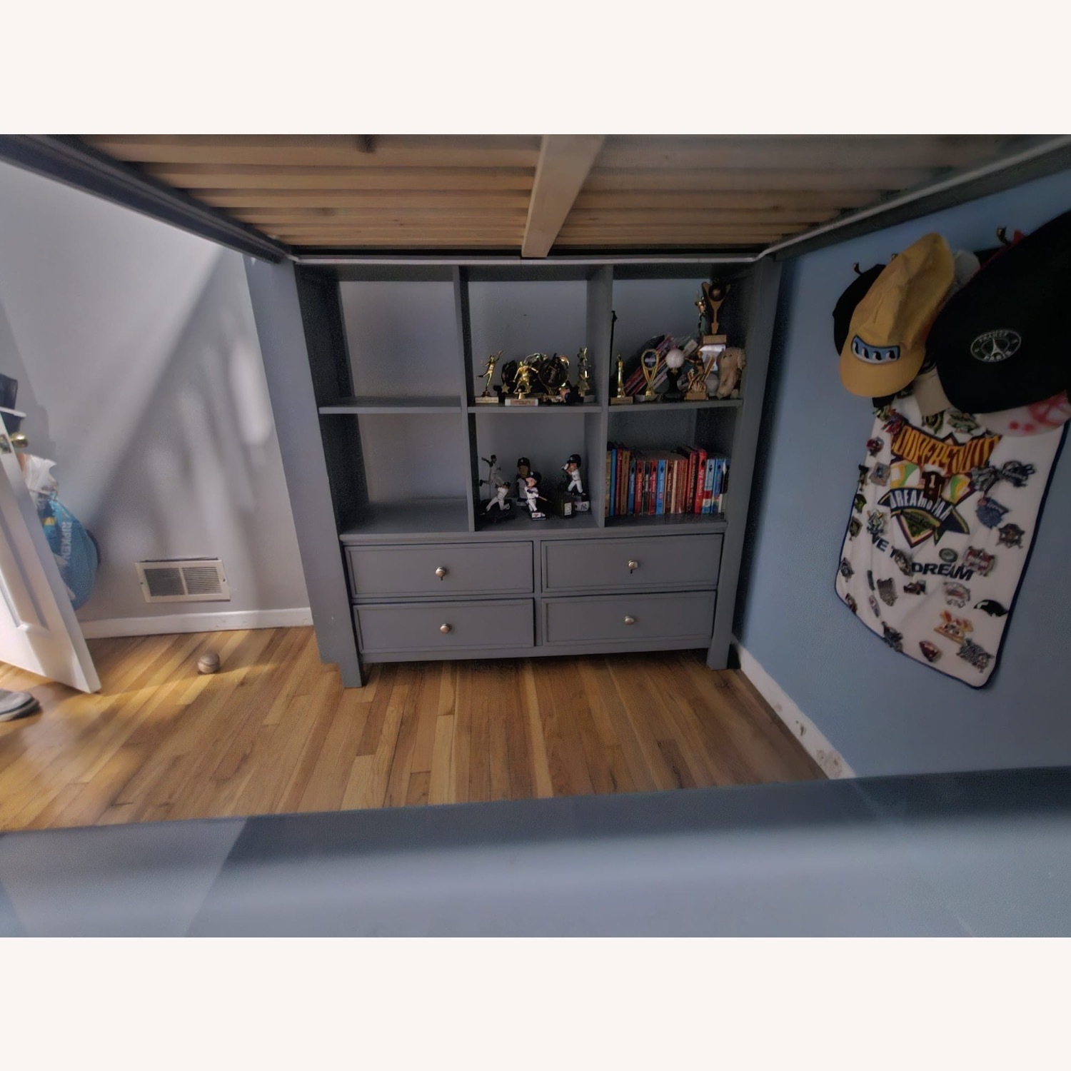 Pottery Barn Teen Elliot Light Gray Wood Bunk Bed - image-4